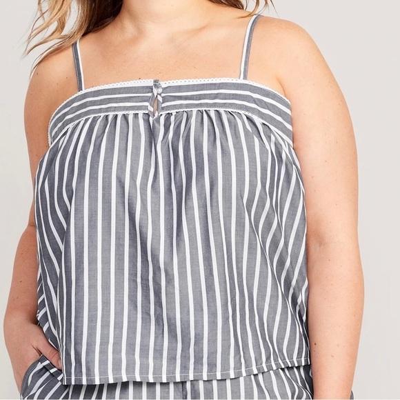 OLD NAVY Striped Smocked Pajama Cami Swing Top for Women Size XXL - Picture 1 of 12